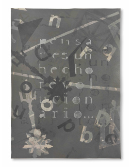 Ira Hoffecker - Urban Layers Text II (mono print)